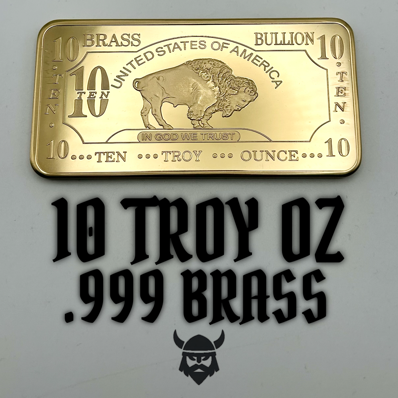10 TROY OZ .999 Fine Brass Bar - Aurelix Bullion