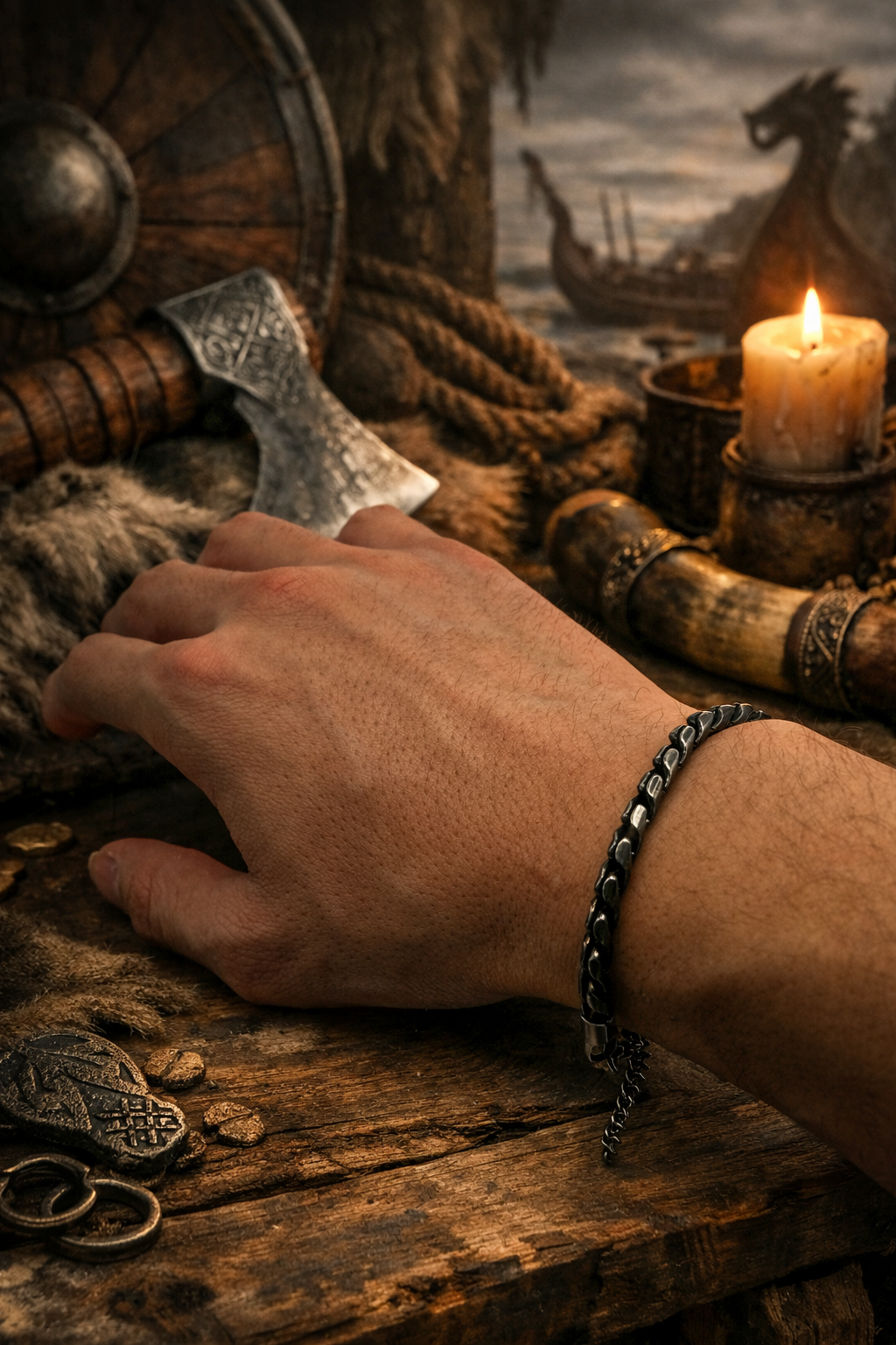 316L Stainless Steel Adjustable Imperial Link Bracelet - 4.6mm