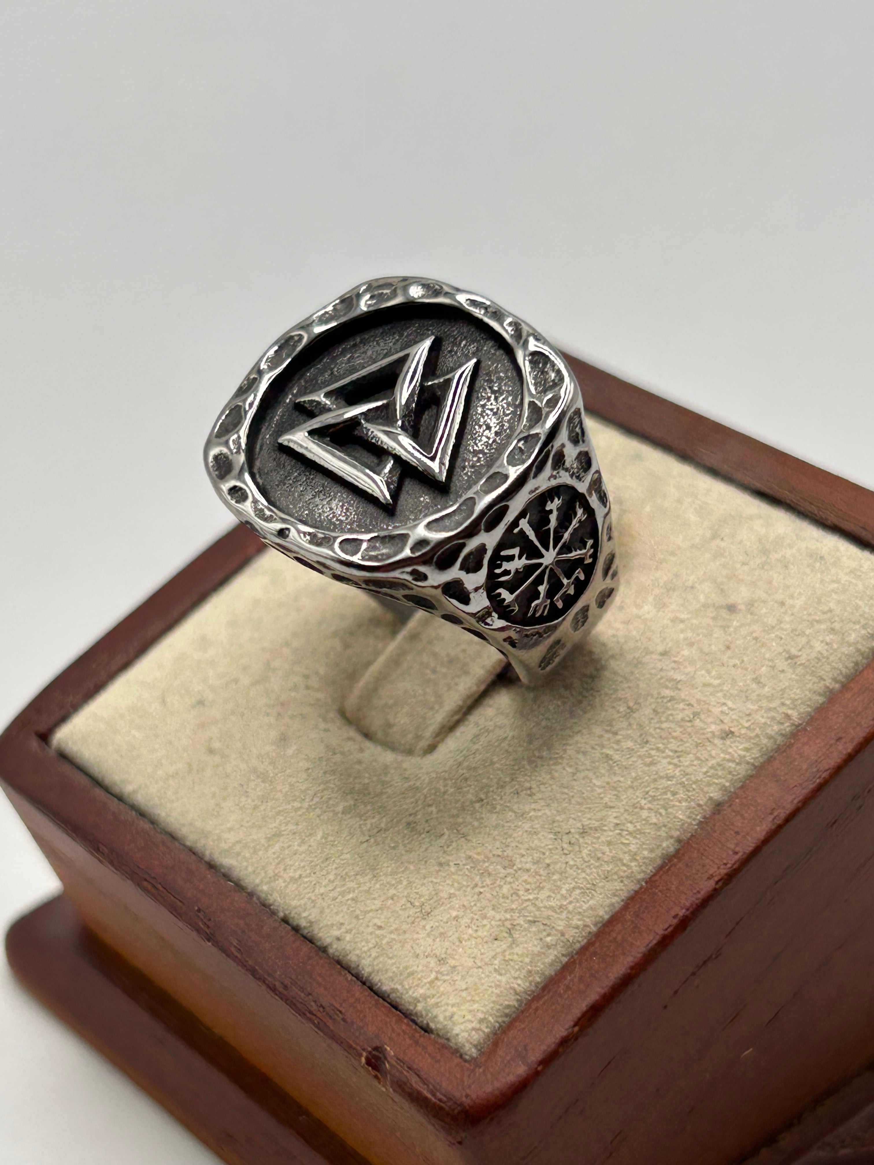 316L Stainless Steel Valknut Ring - Relic Series