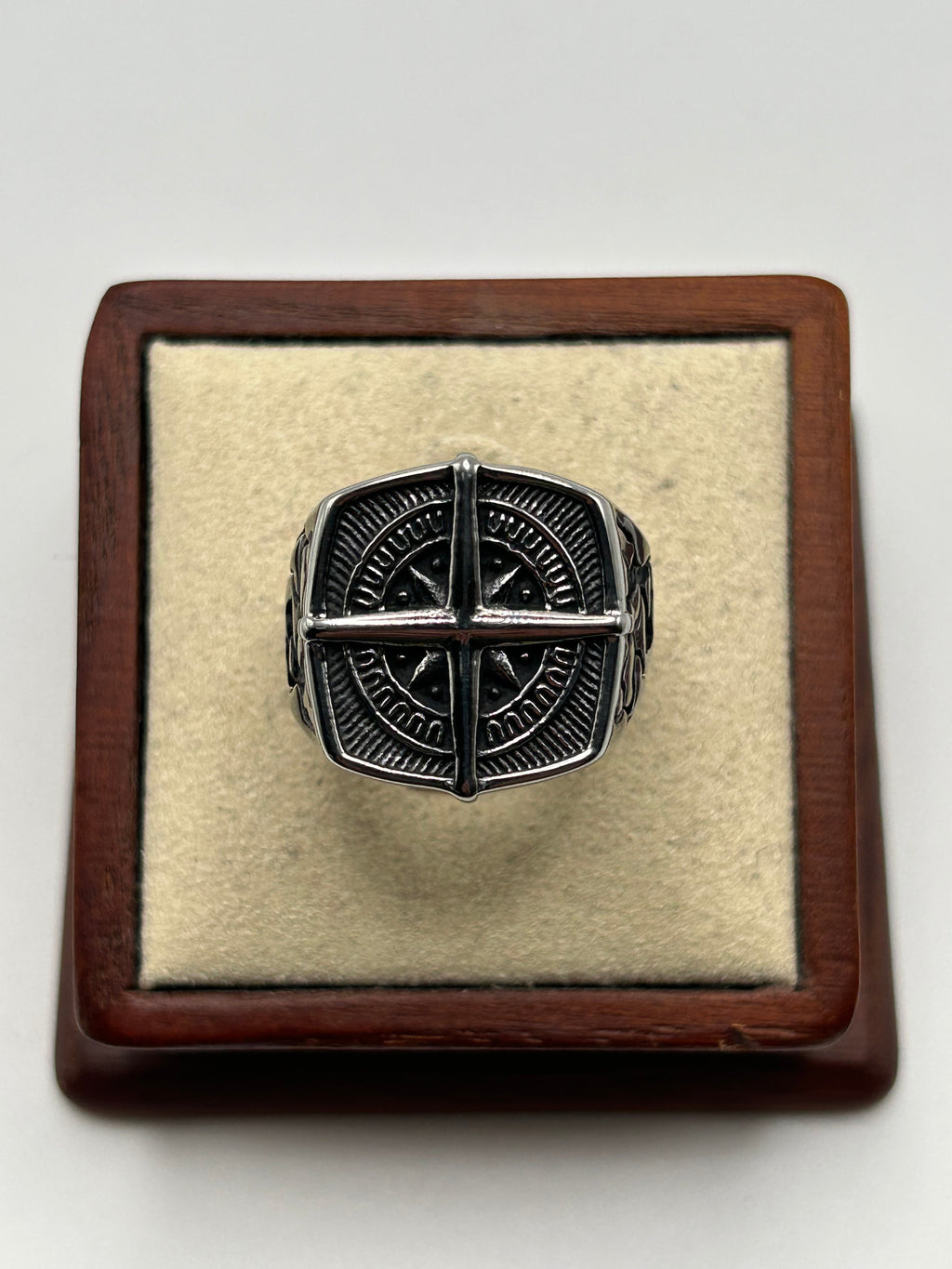 316L Stainless Steel Compass Ring - Relic Series