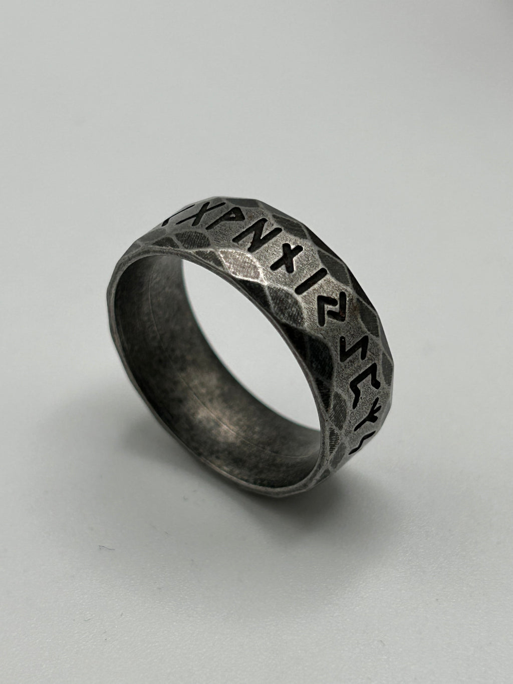 316L Stainless Steel Iron Rune Ring - Relic Series