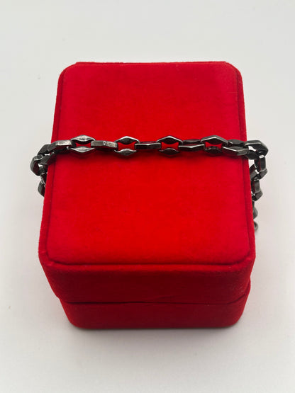 316L Stainless Steel Diamond Link Bracelet - 8.3mm