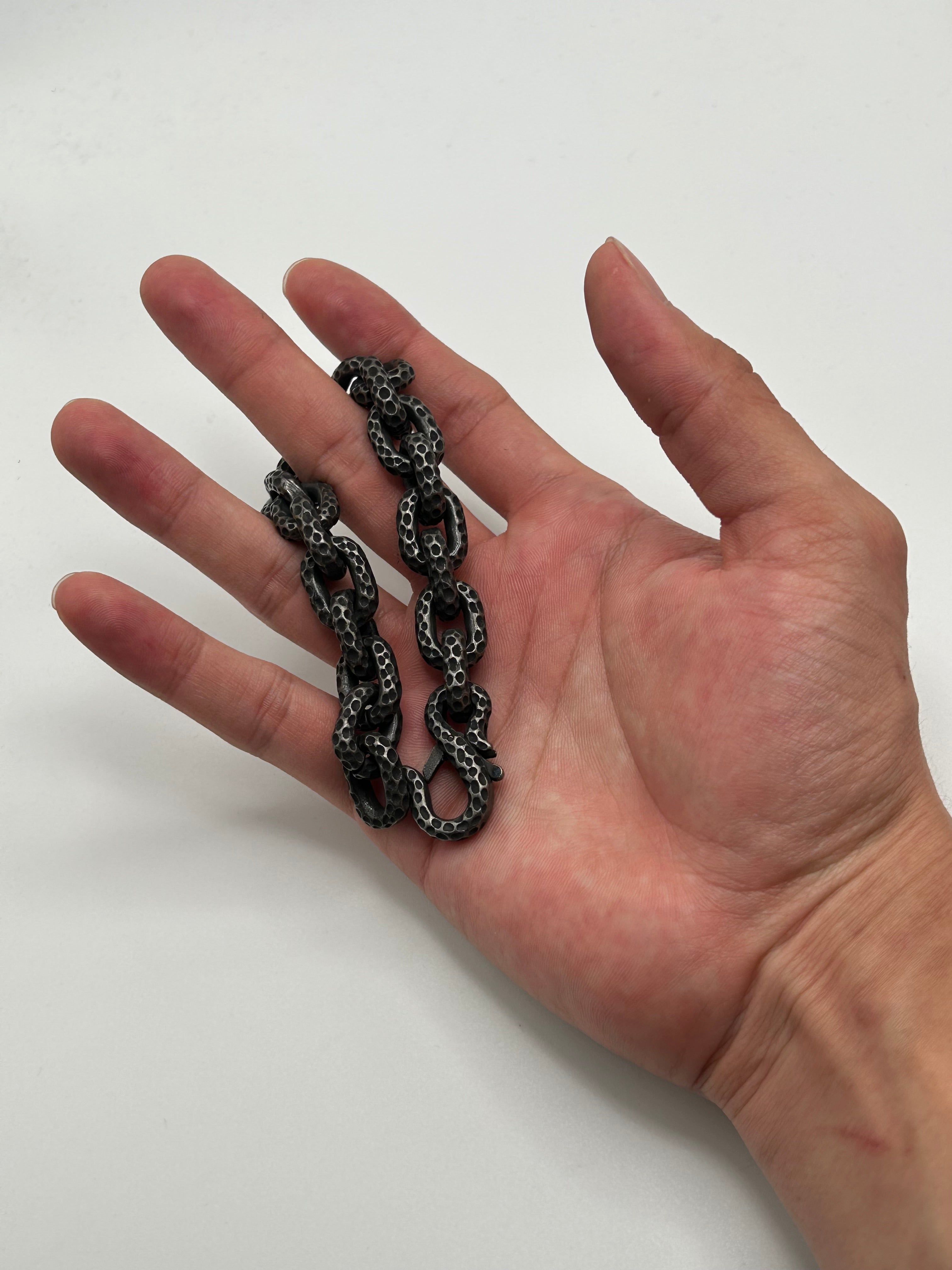 316L Stainless Steel Snake Bite Link Bracelet -13mm