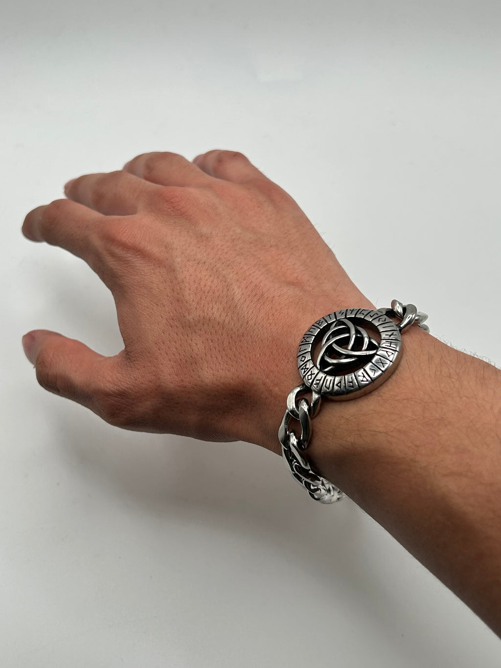 316L Stainless Steel Valknut Bracelet - Relic Series