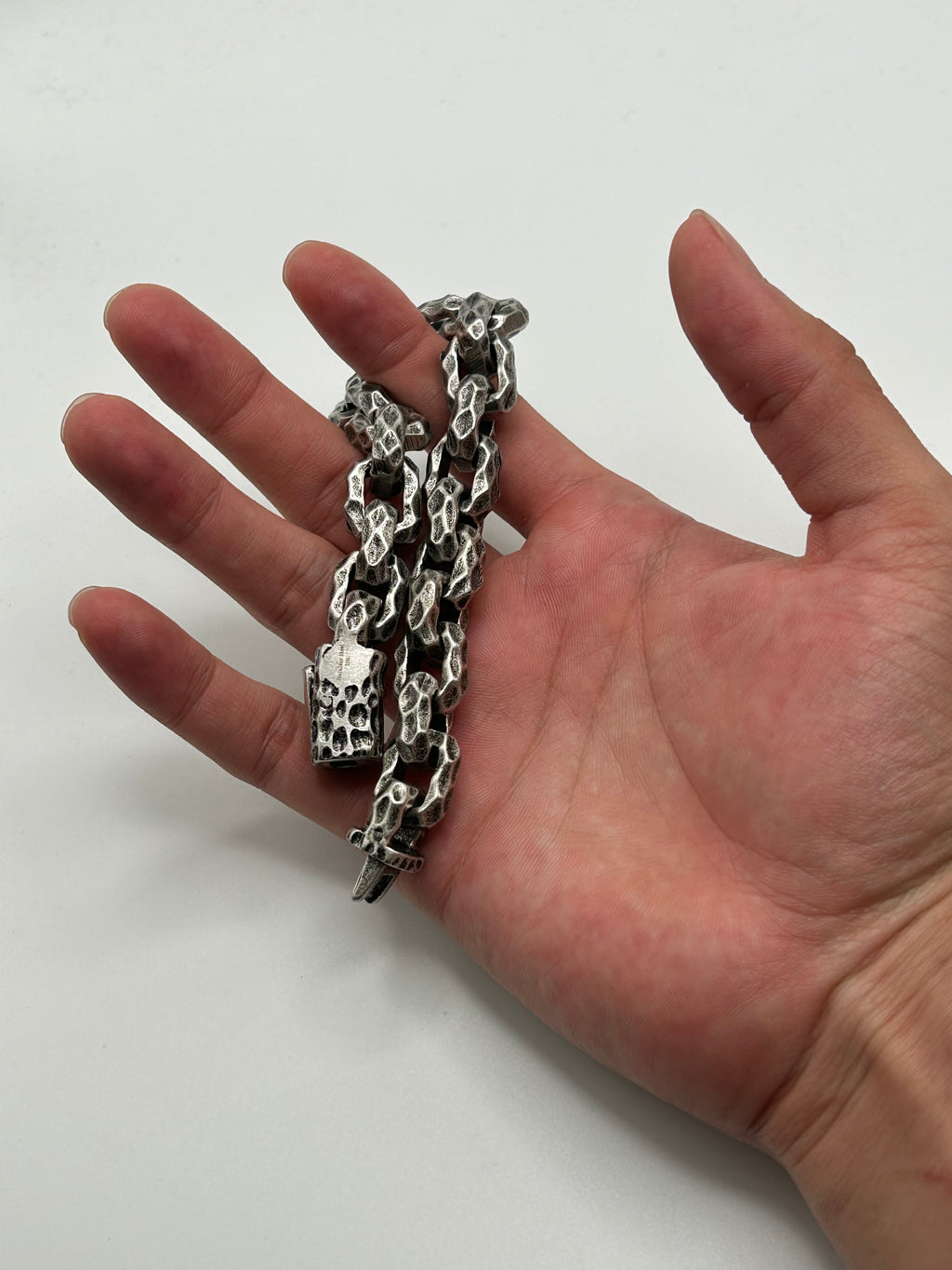 316L Stainless Steel Molten Link Bracelet 13mm - 100+ Gram Reserve