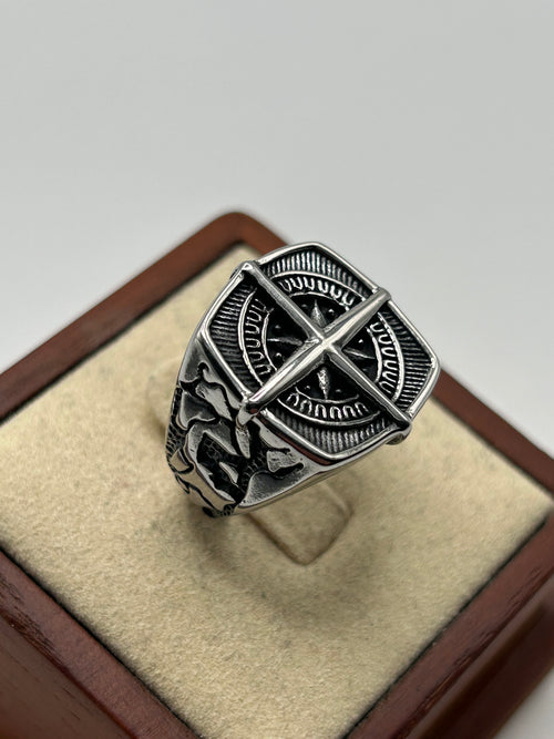 316L Stainless Steel Compass Ring - Relic Series