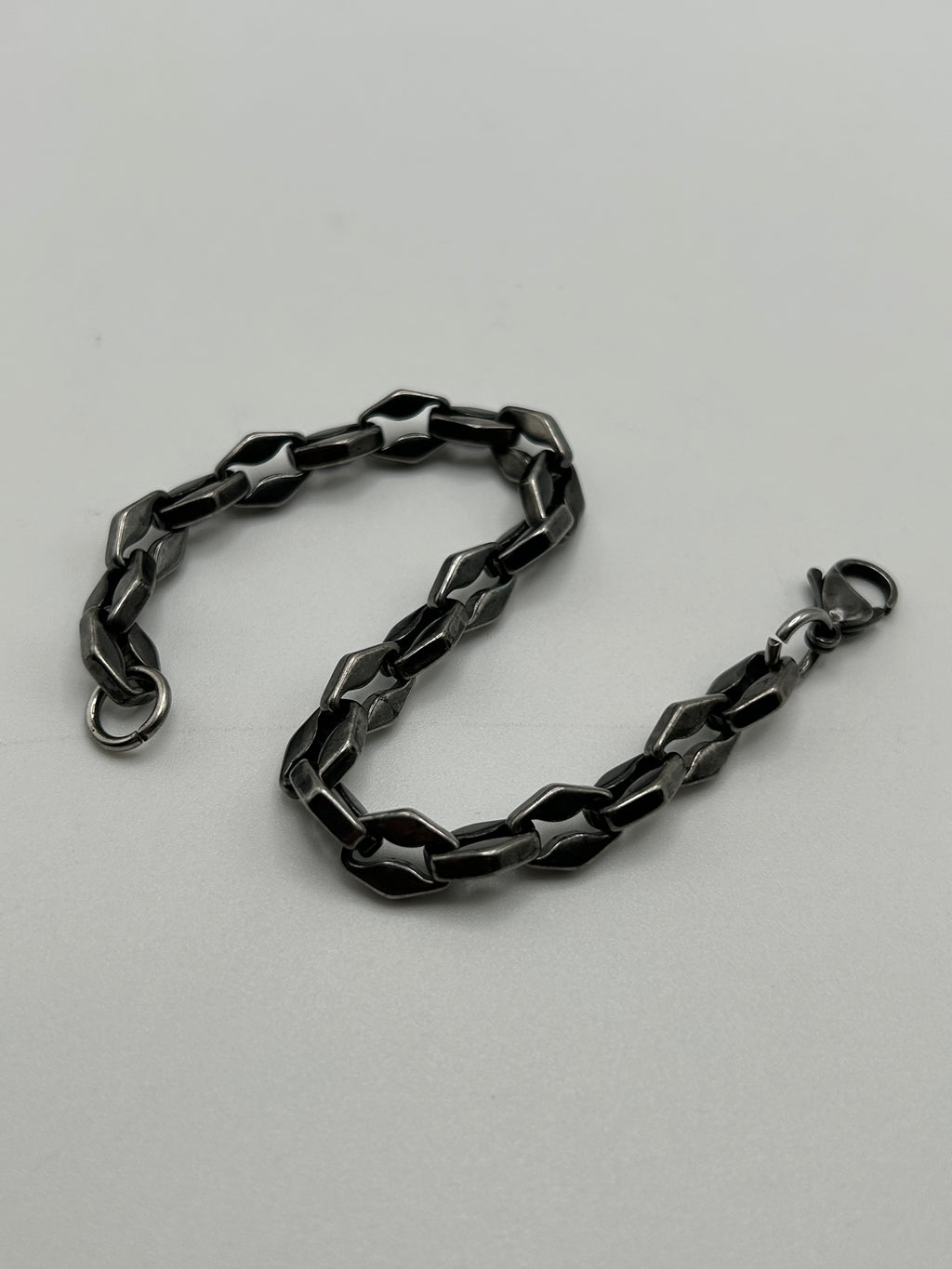 316L Stainless Steel Diamond Link Bracelet - 8.3mm