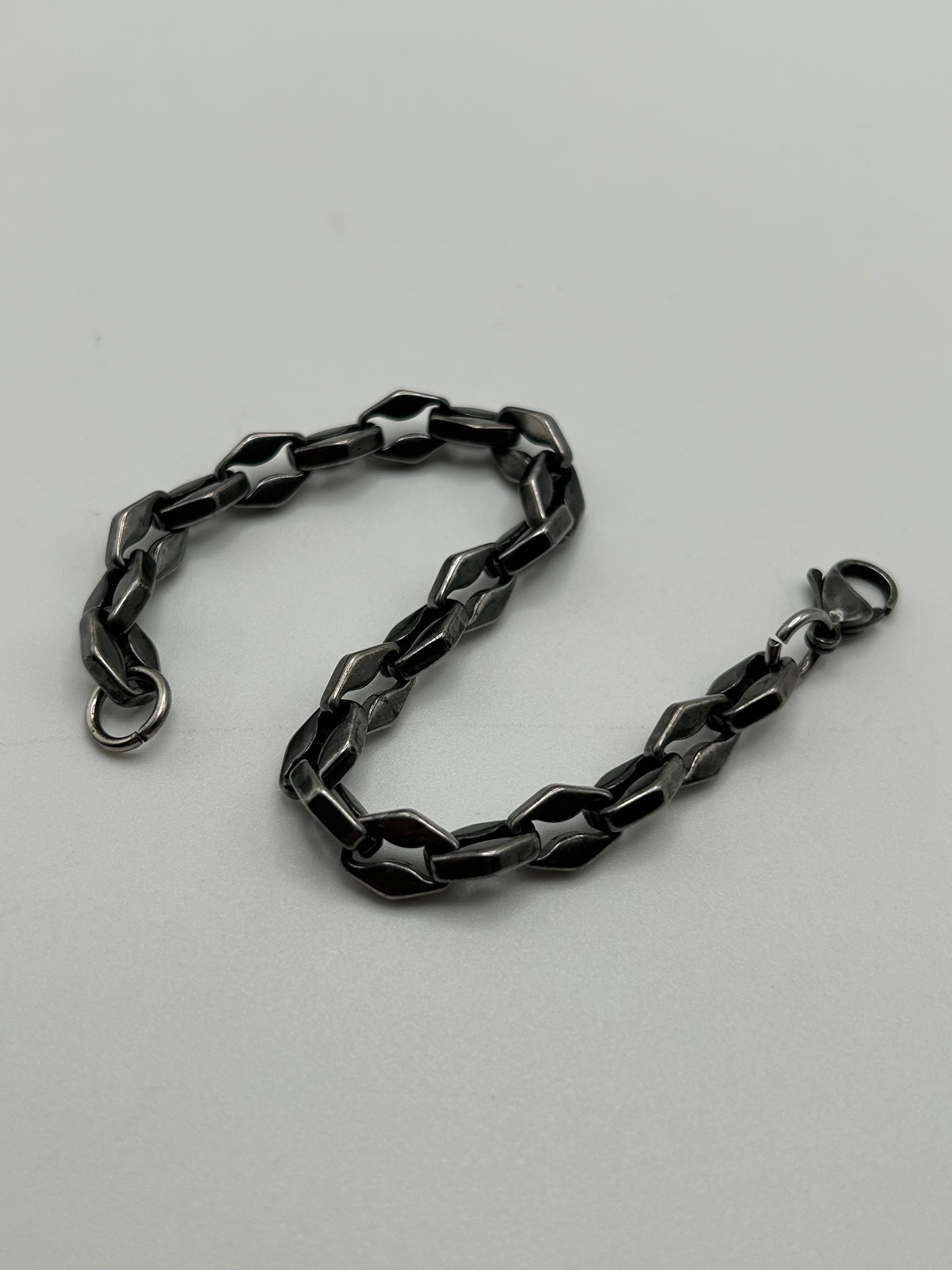 316L Stainless Steel Diamond Link Bracelet - 8.3mm