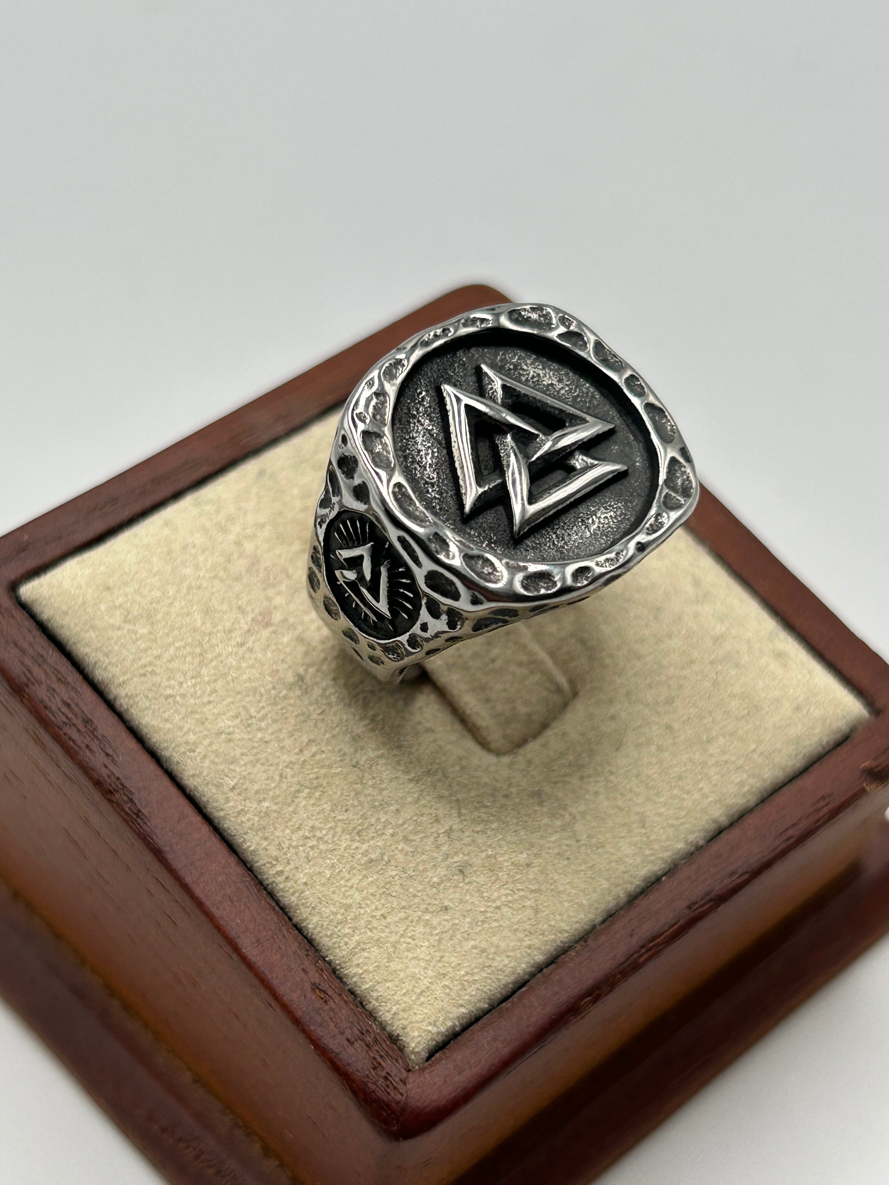 316L Stainless Steel Valknut Ring - Relic Series