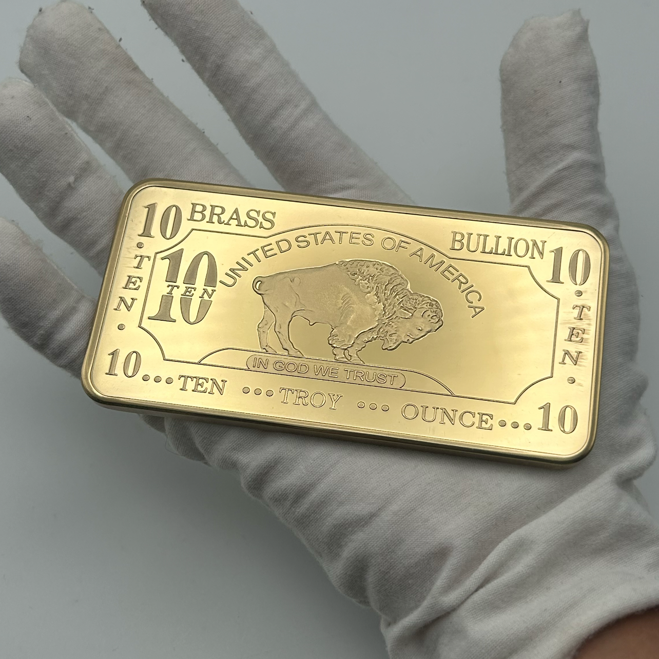 10 TROY OZ .999 Fine Brass Bar - Aurelix Bullion