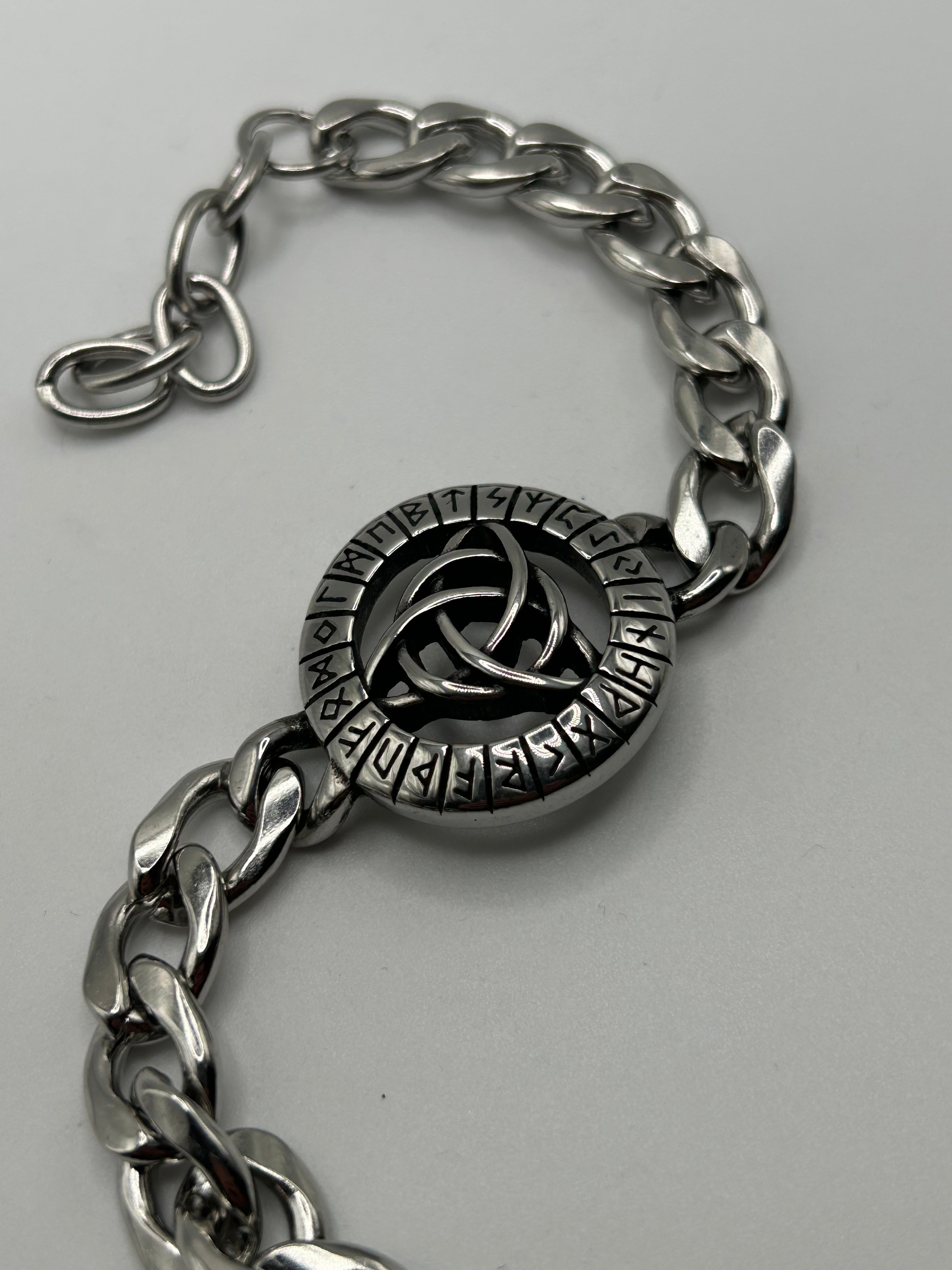 316L Stainless Steel Valknut Bracelet - Relic Series