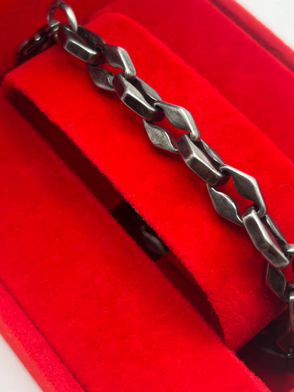 316L Stainless Steel Diamond Link Bracelet - 8.3mm