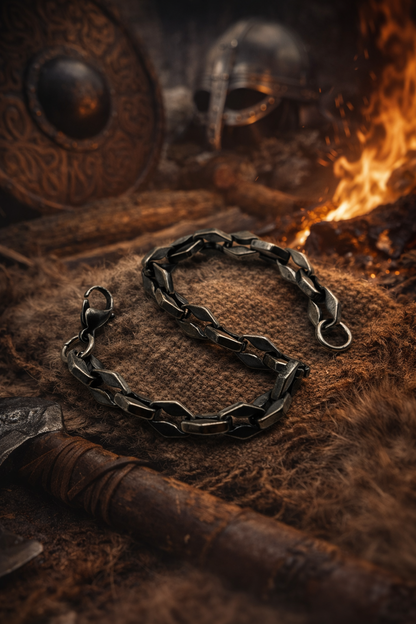 316L Stainless Steel Diamond Link Bracelet - 8.3mm