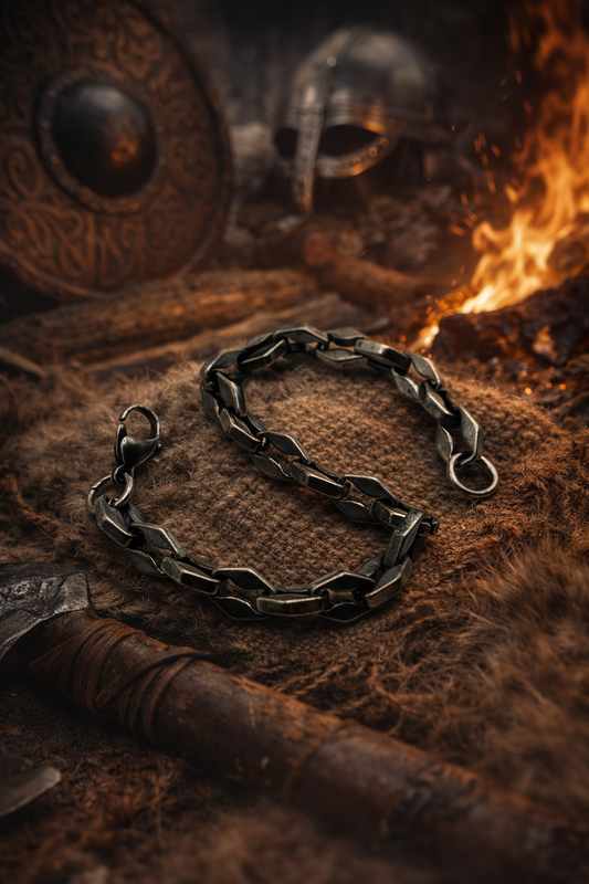 316L Stainless Steel Diamond Link Bracelet - 8.3mm