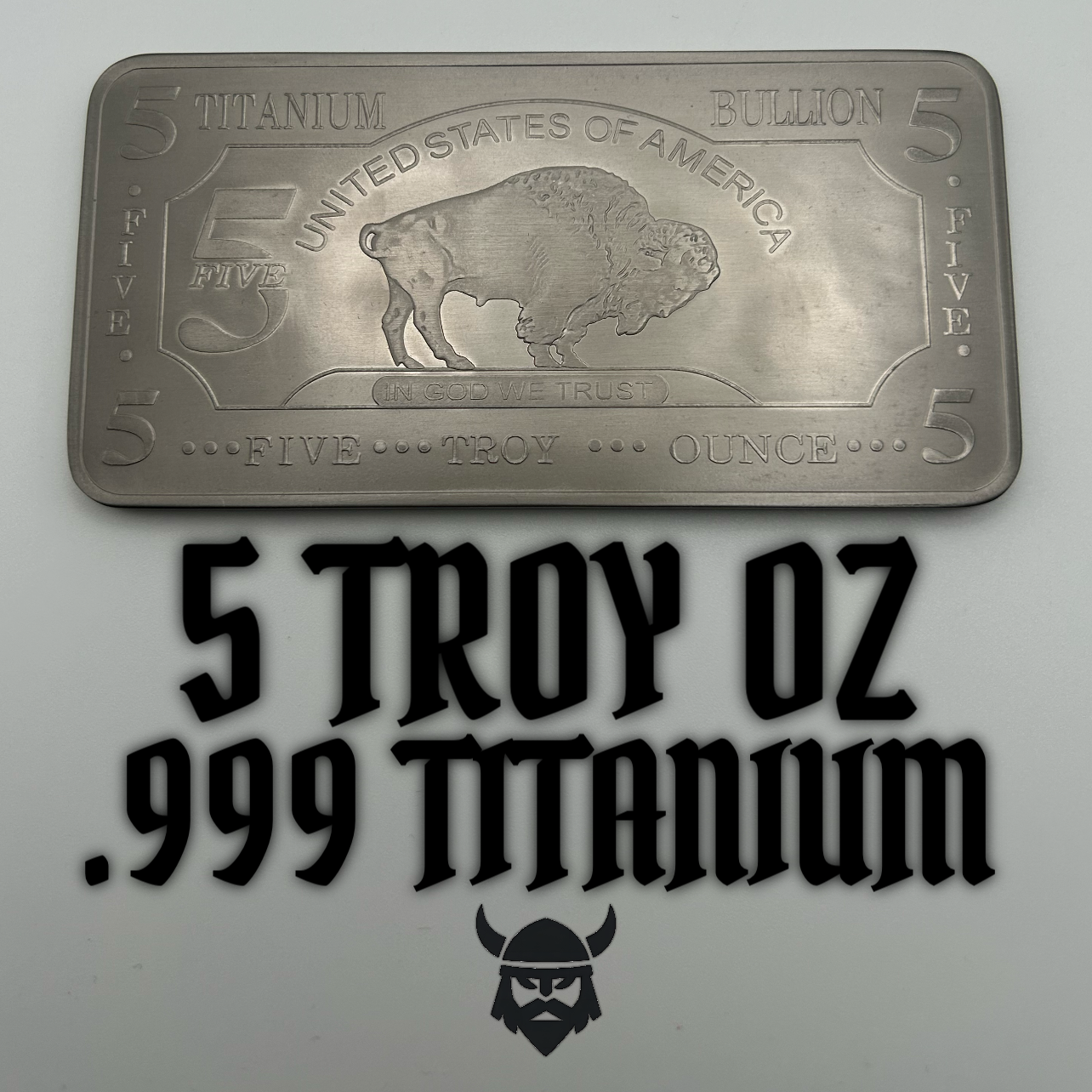 5 TROY OZ .999 Fine Titanium Bar - Aurelix Bullion