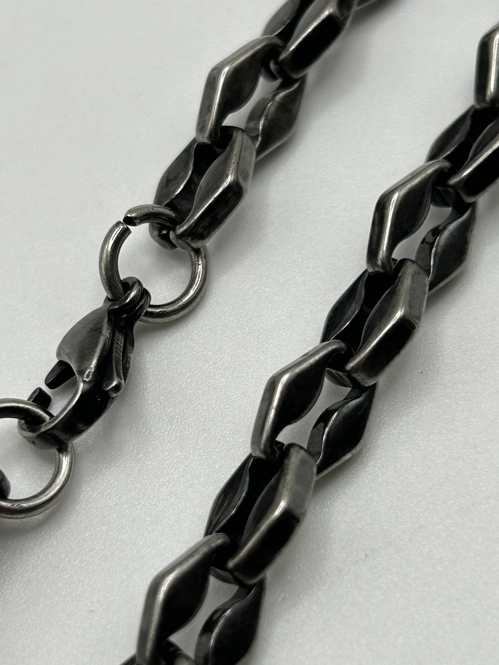 316L Stainless Steel Diamond Link Bracelet - 8.3mm