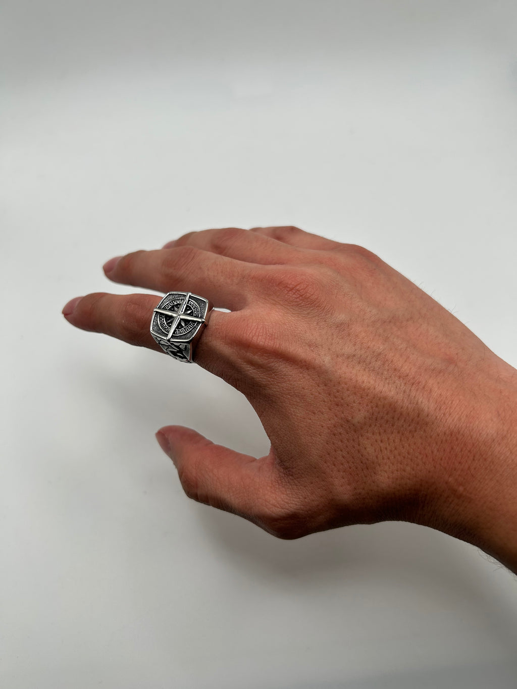 316L Stainless Steel Compass Ring - Relic Series