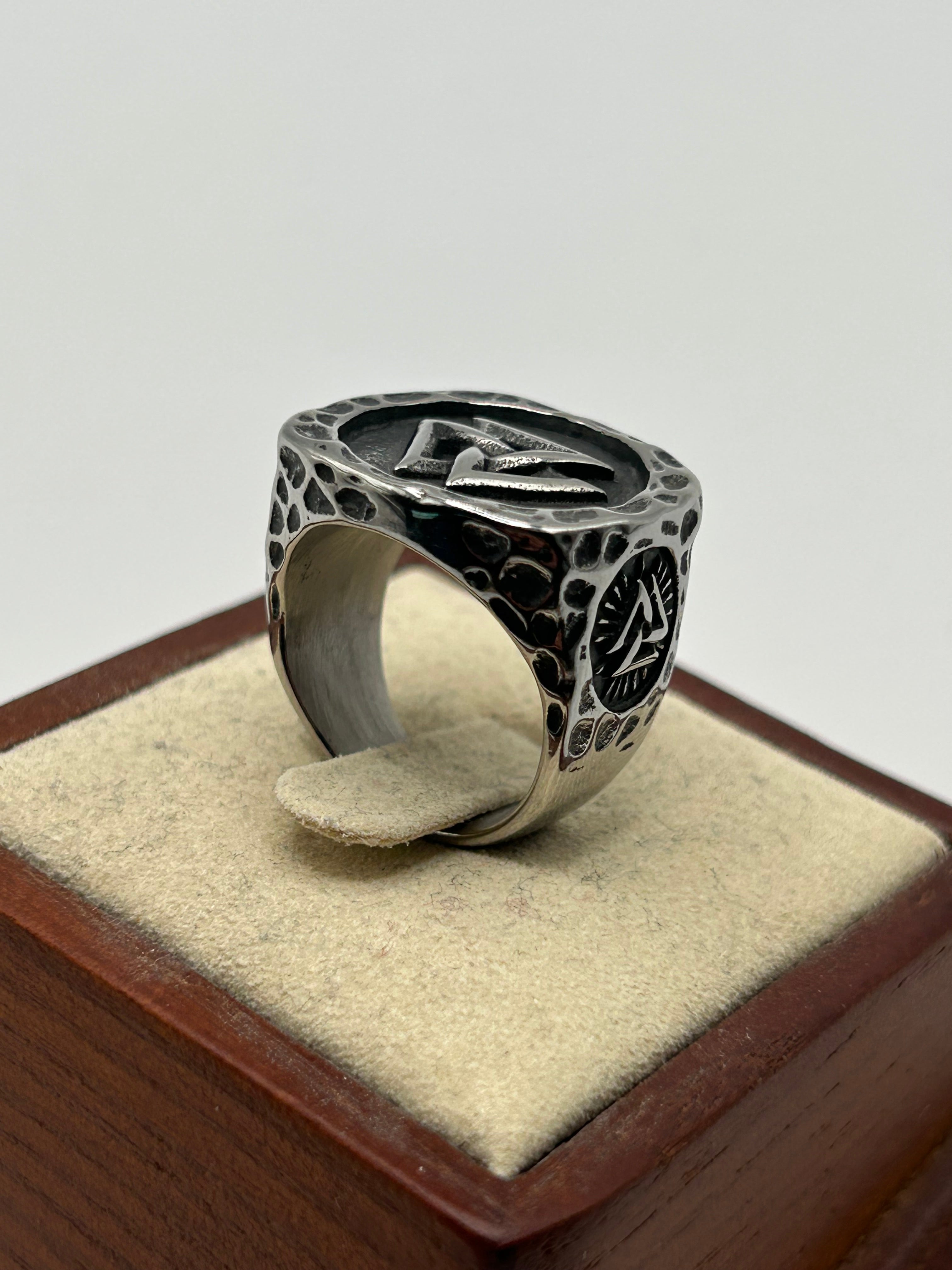 316L Stainless Steel Valknut Ring - Relic Series