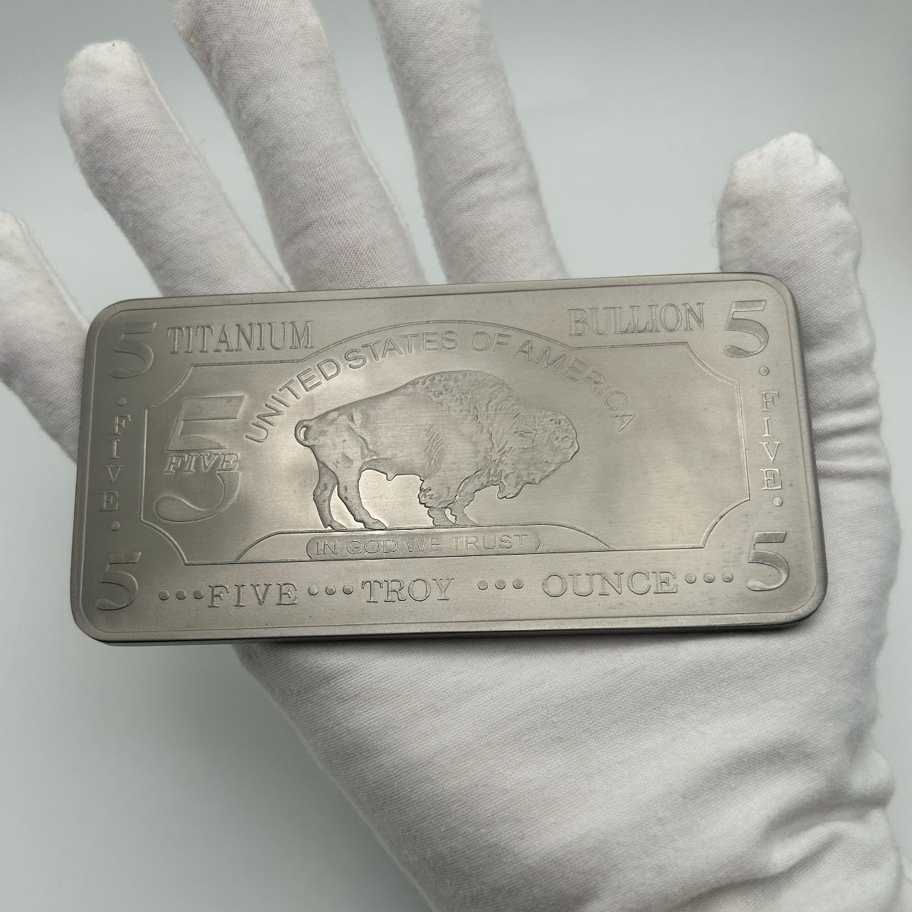 5 TROY OZ .999 Fine Titanium Bar - Aurelix Bullion