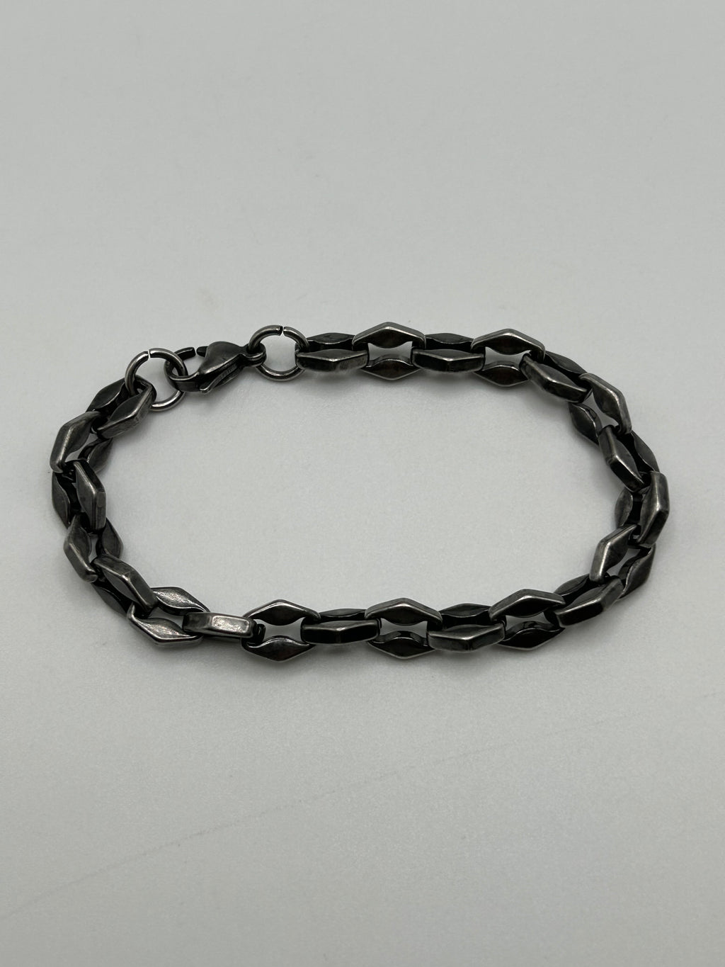 316L Stainless Steel Diamond Link Bracelet - 8.3mm