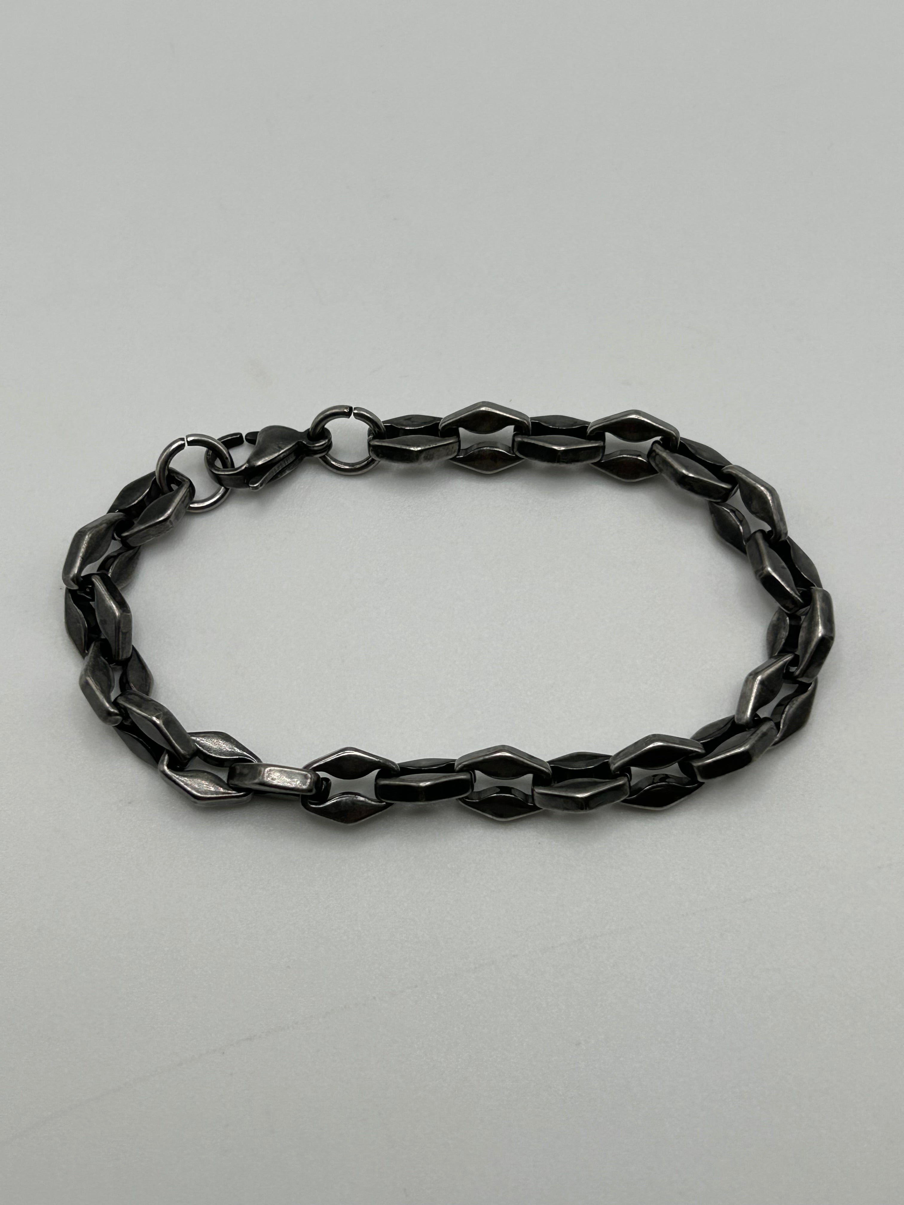 316L Stainless Steel Diamond Link Bracelet - 8.3mm