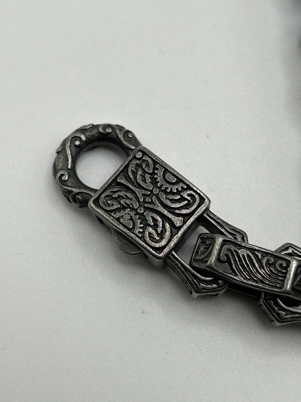 316L Stainless Steel Engraved Bar Link Bracelet - 13mm