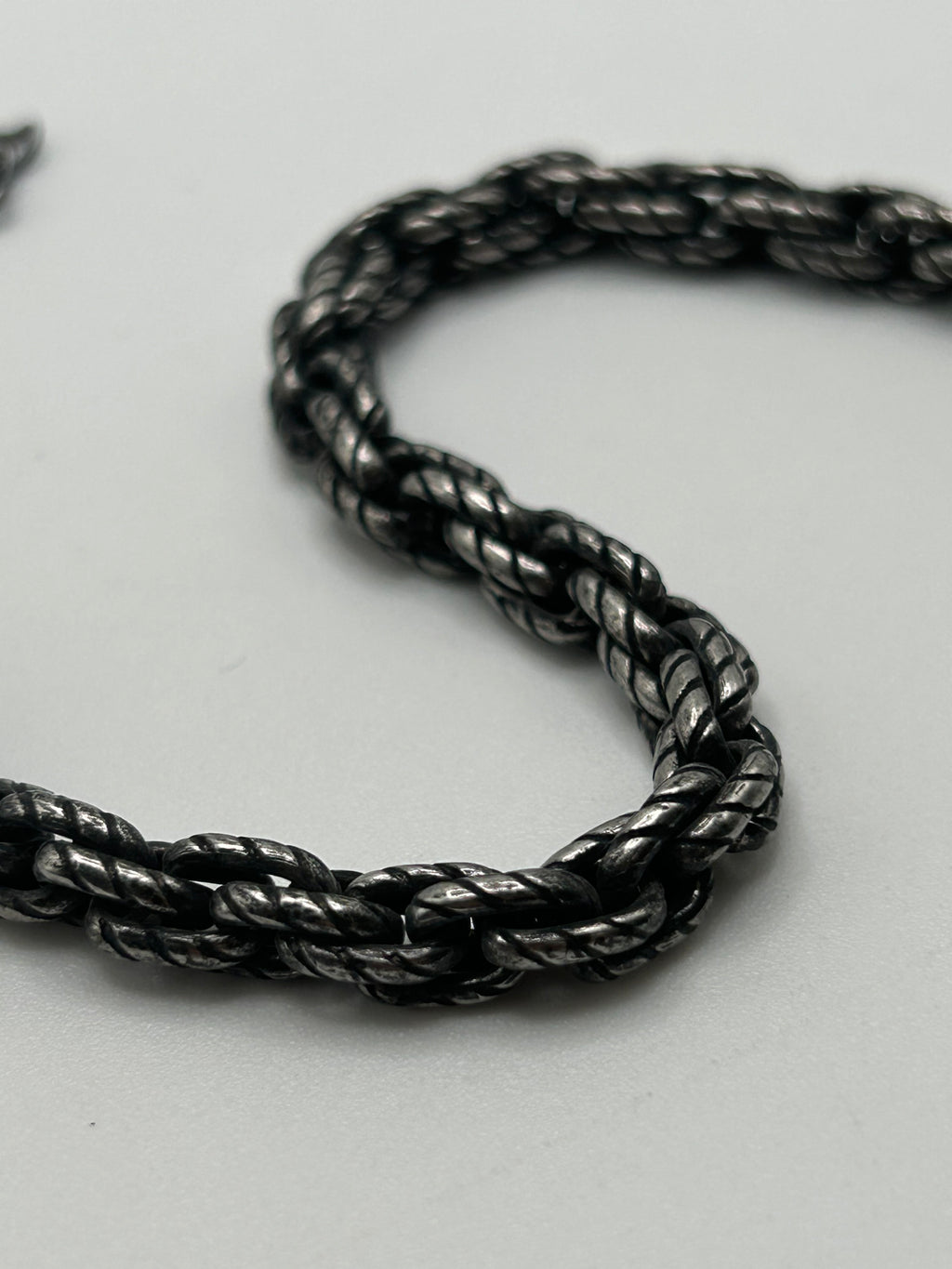 316L Stainless Steel Adjustable Cut Rope Bracelet - 6mm
