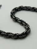 316L Stainless Steel Adjustable Cut Rope Bracelet - 6mm