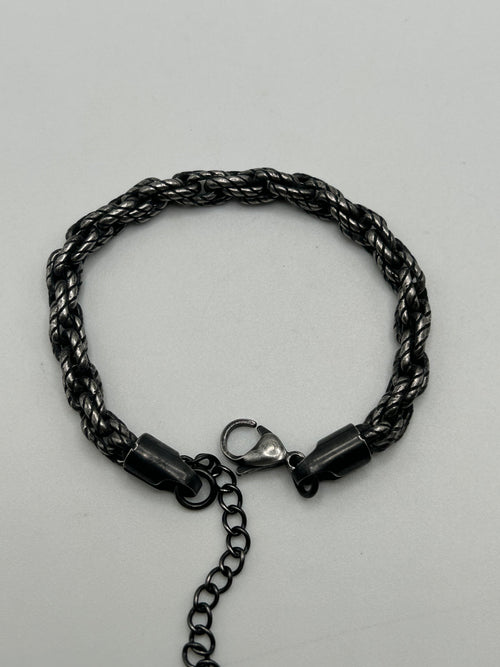 316L Stainless Steel Adjustable Cut Rope Bracelet - 6mm