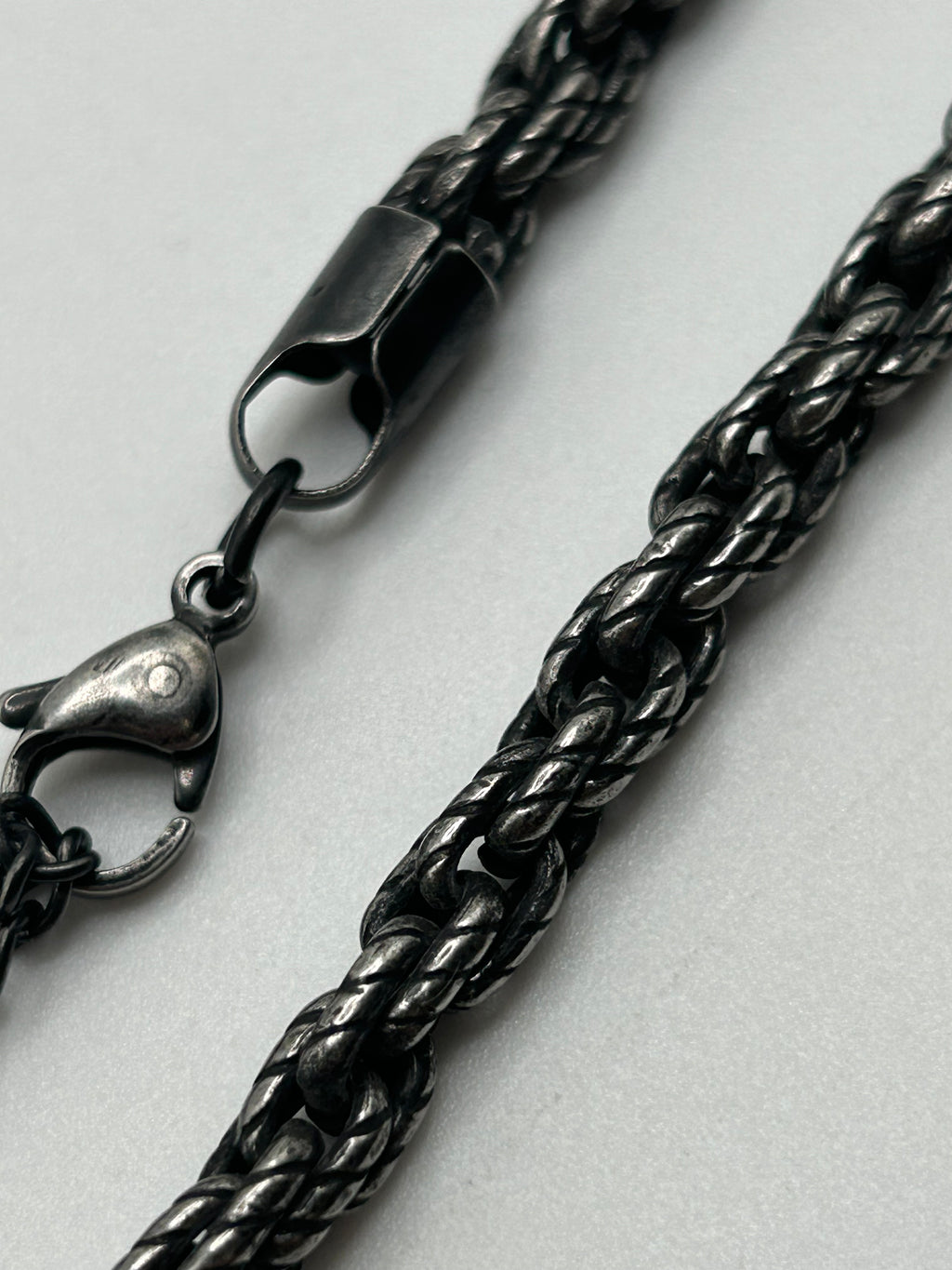 316L Stainless Steel Adjustable Cut Rope Bracelet - 6mm