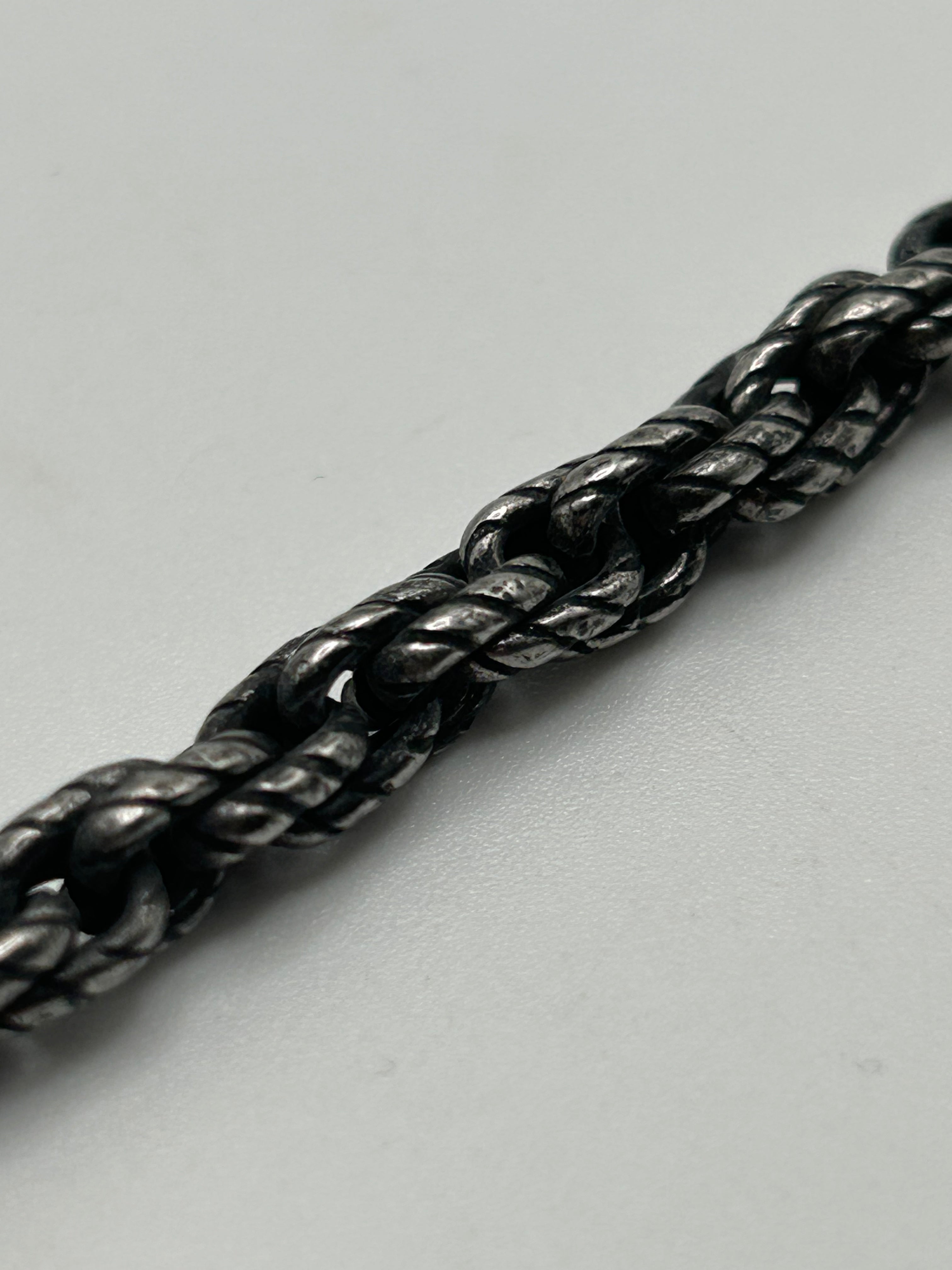 316L Stainless Steel Adjustable Cut Rope Bracelet - 6mm