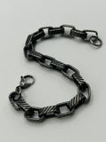 316L Stainless Steel Twisted Bar Link Bracelet - 8mm