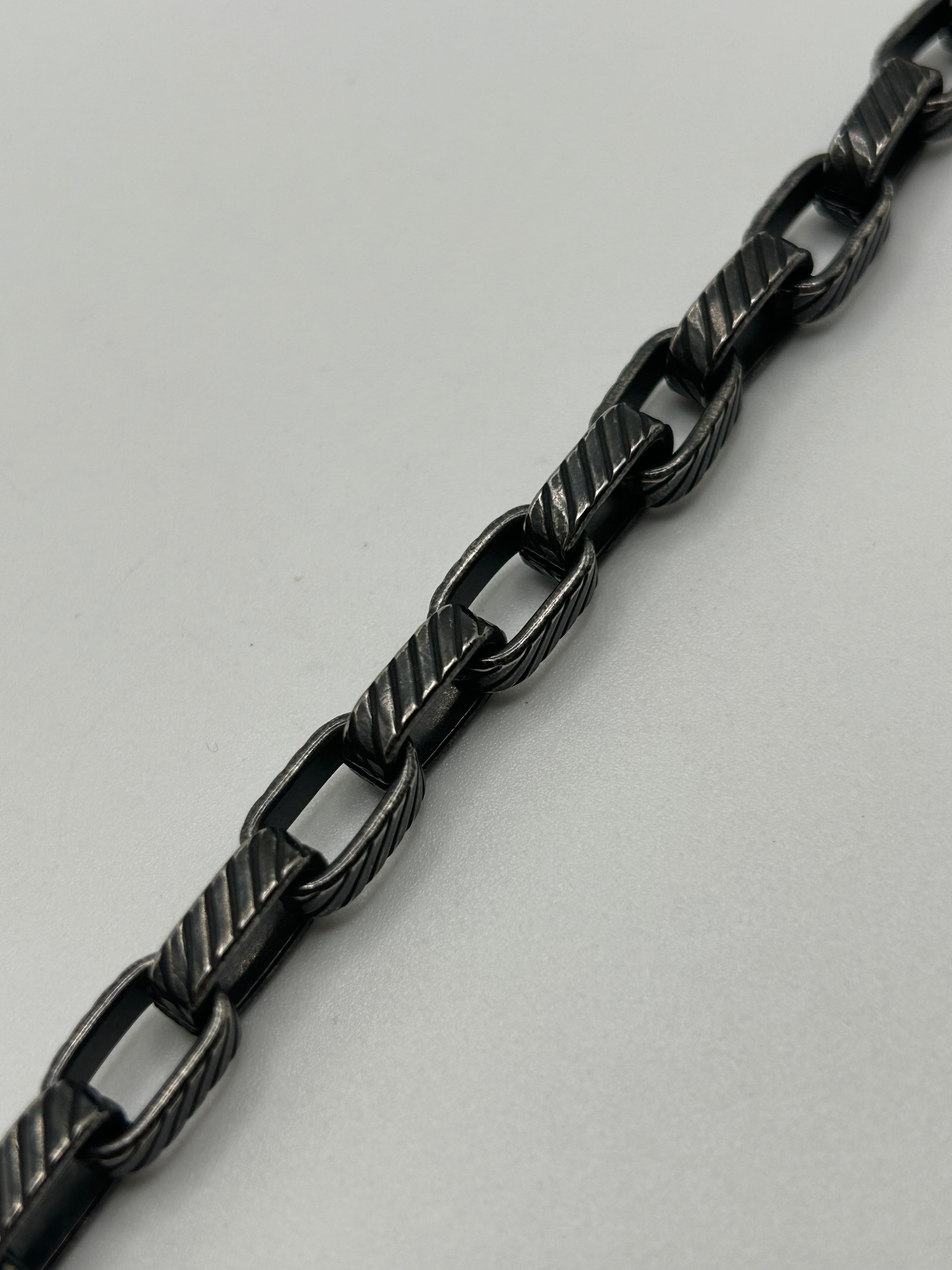 316L Stainless Steel Twisted Bar Link Bracelet - 8mm