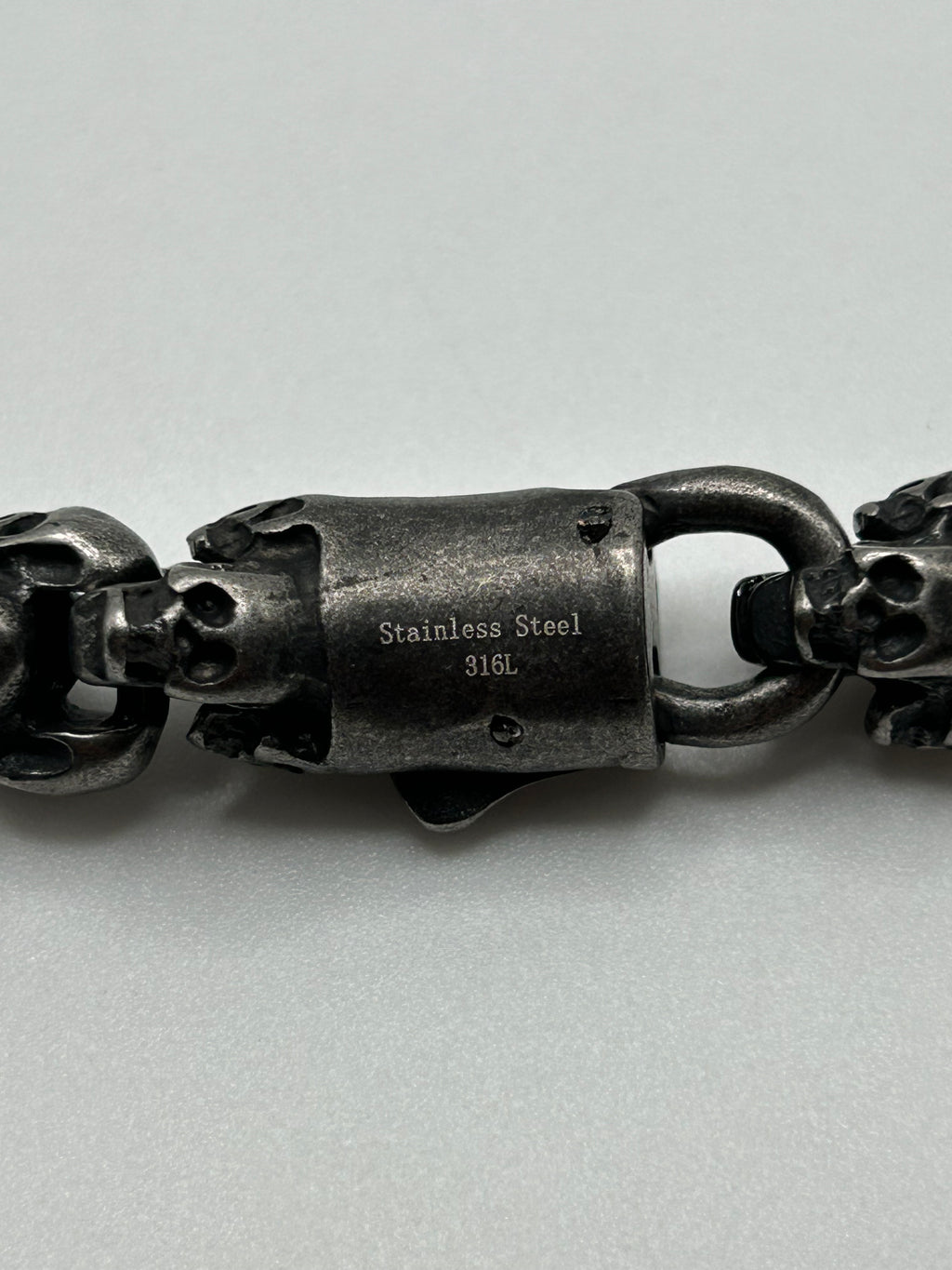 316L Stainless Steel Skull Link Chain 12mm - 100+ Gram Reserve