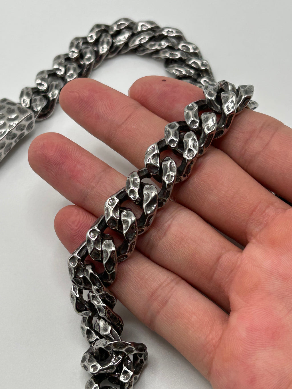316L Stainless Steel Rugged Cuban Link Chain 13mm - 100+ Gram Reserve
