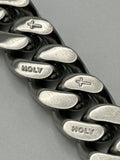 316L Stainless Steel Carved Cross Cuban Link Chain 13mm - 200+ Gram Reserve