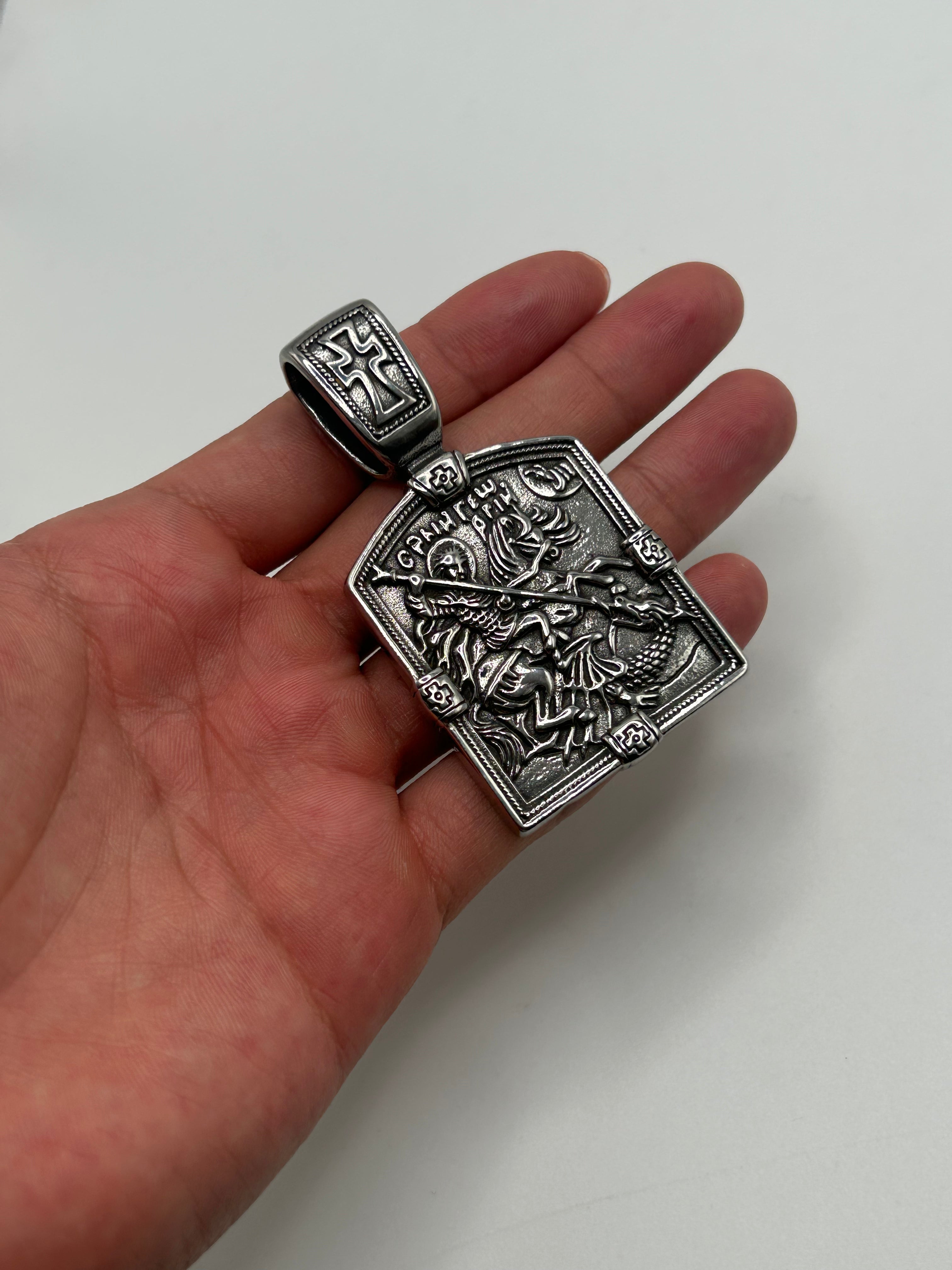 316L Stainless Steel Saint George Pendant - Relic Series